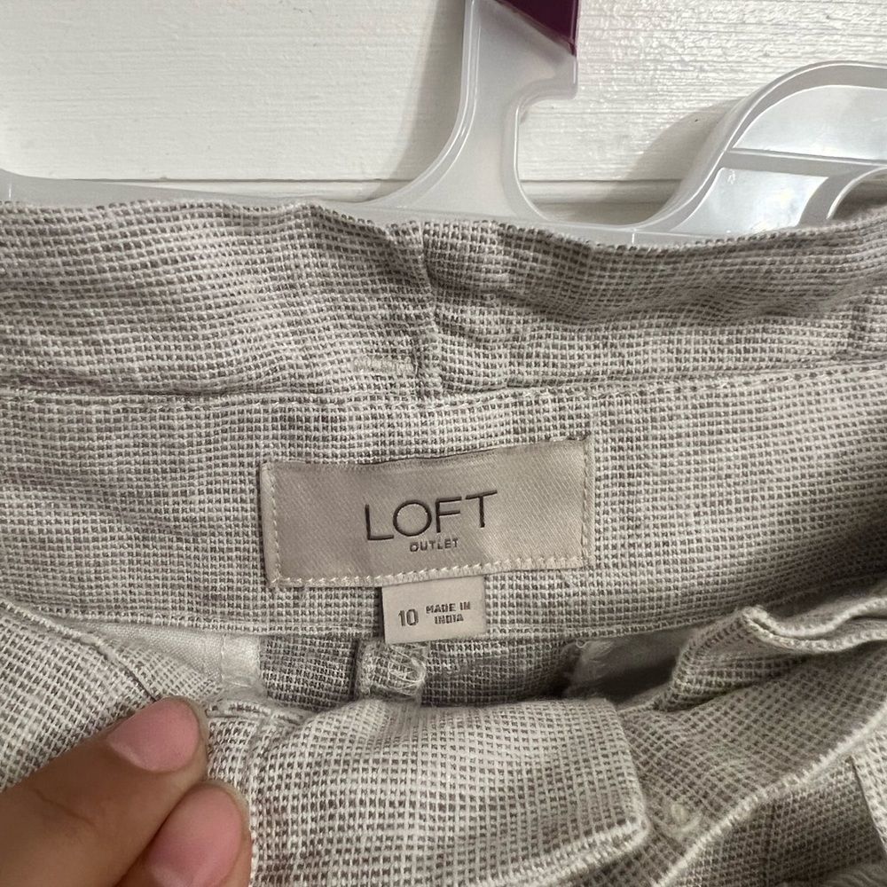 Loft linen blend high waisted straight pants - Picture 3 of 9